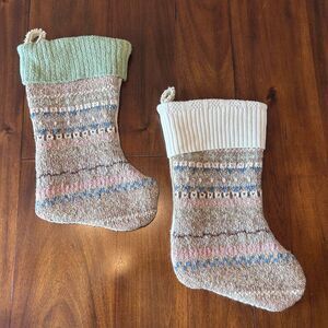 Handmade Upcycled Sweater Stocking, Wool Blend Sweater, Christmas Stocking